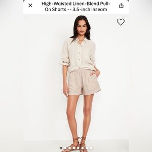 NWT- Old Navy Linen-Blend Pull-On Shorts SZ M